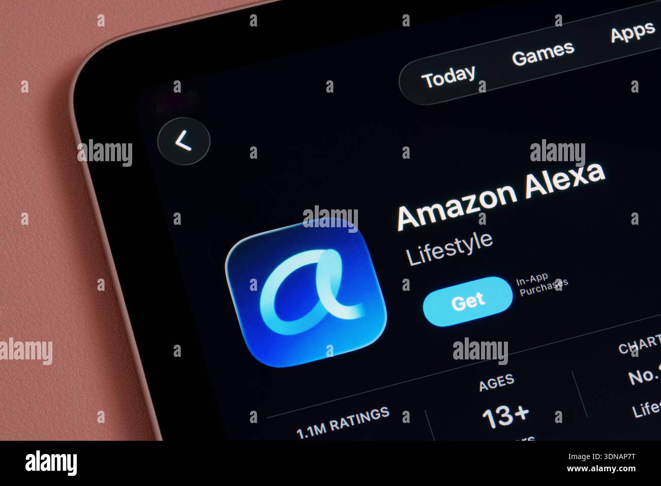 Amazon Alexa app listing in Apple App Store on iPad showing redesigned ...