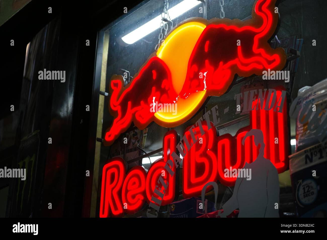 Red Bull Neon Stock Photo - Alamy