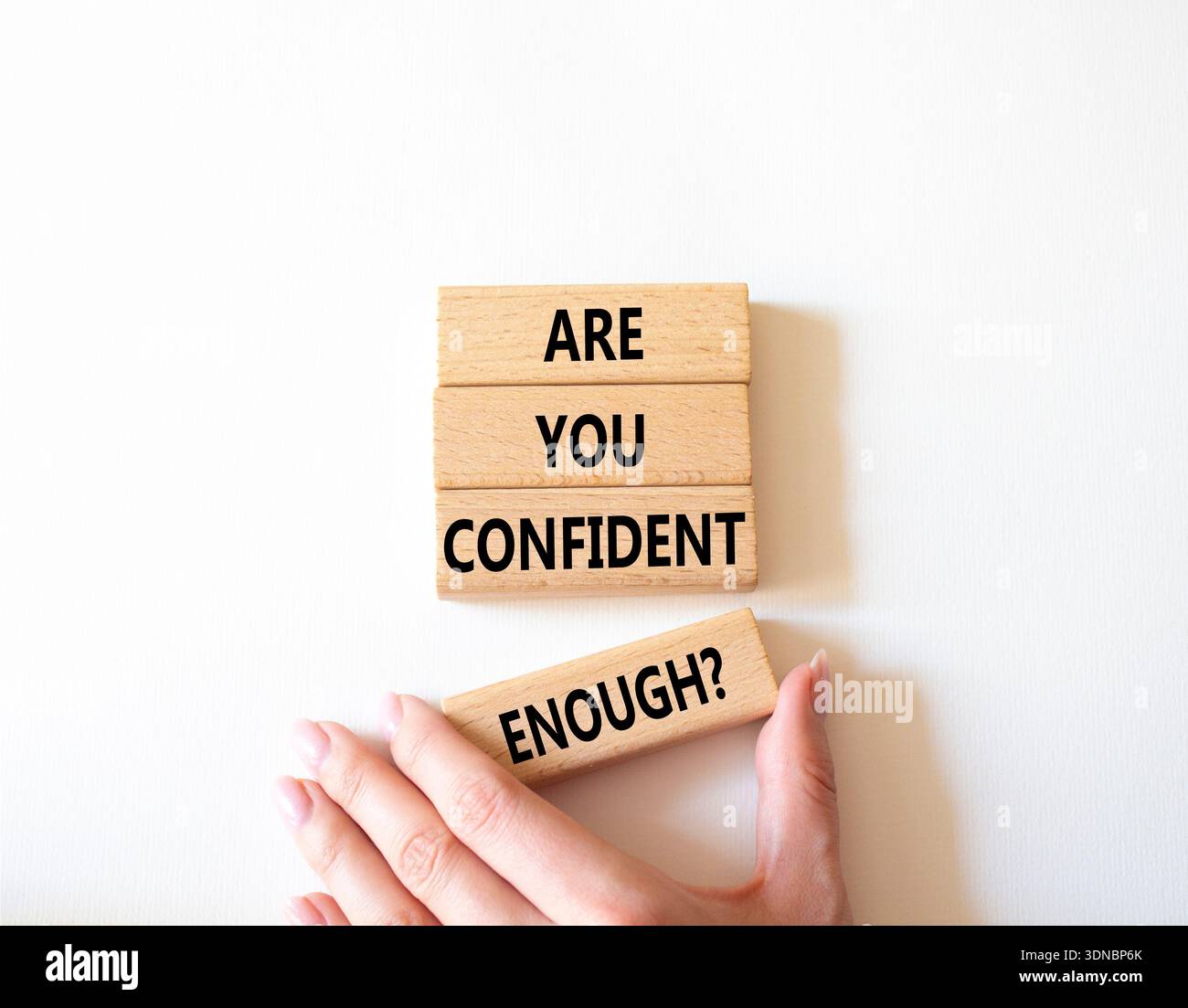 Confidence symbol. Concept words Are you confident enough wooden blocks ...