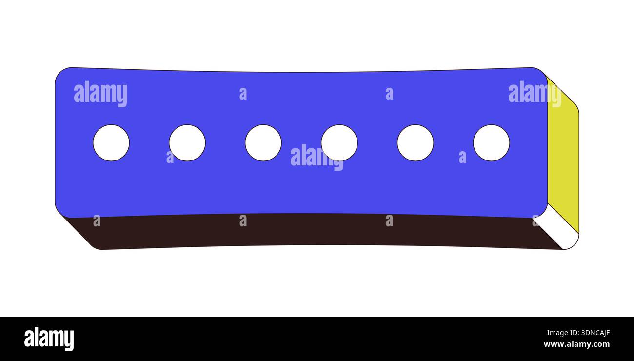 Rectangular password input field with six dots 2D cartoon object Stock Vector