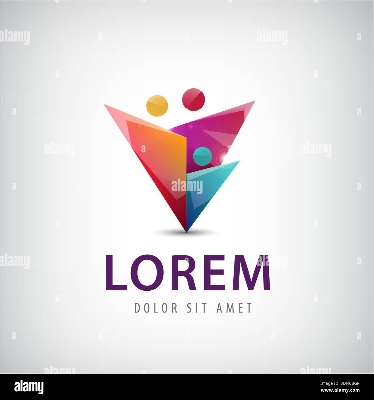 vector colorful family logo Stock Vector