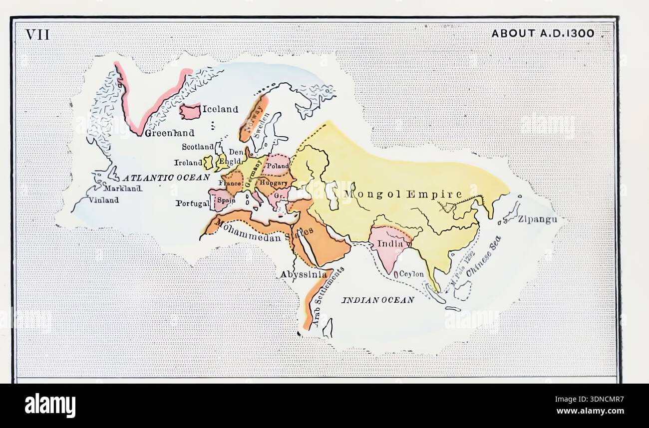 1300 world map hi-res stock photography and images - Alamy