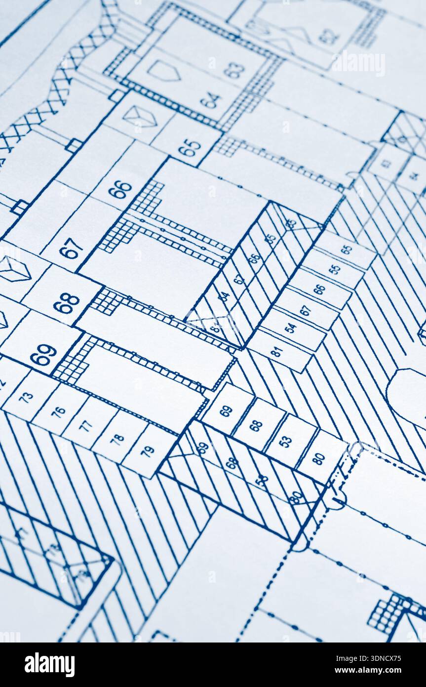 new build floor plans Stock Photo