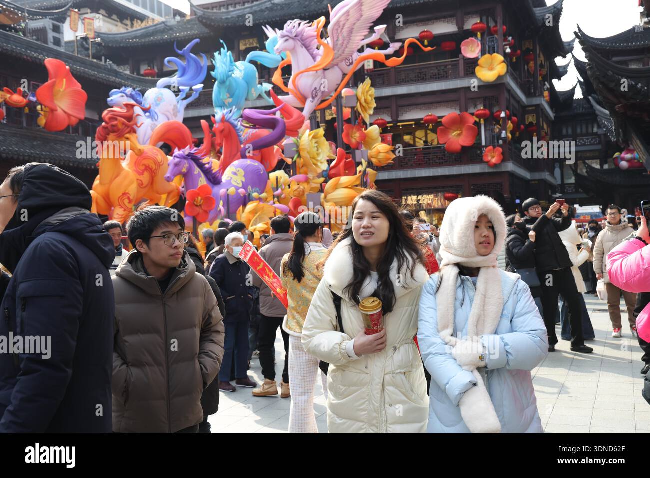 Visitors tour the Yuyuan Garden Lantern Festival in Shanghai, China, 7 ...