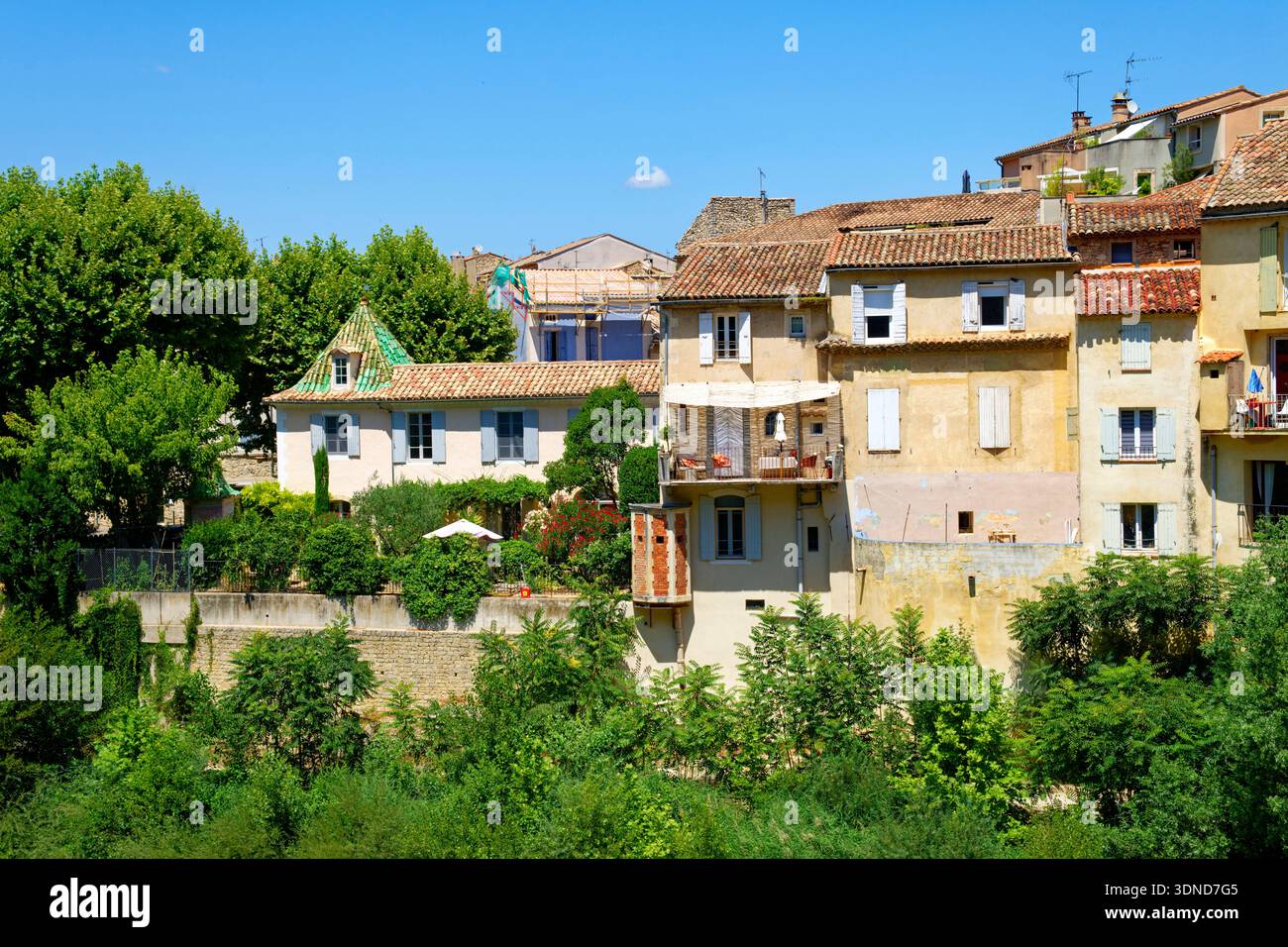 France, Vaucluse, Vaison la Romaine, the lower town Stock Photo