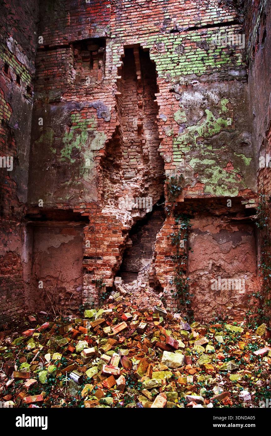 brick building ruin Stock Photo