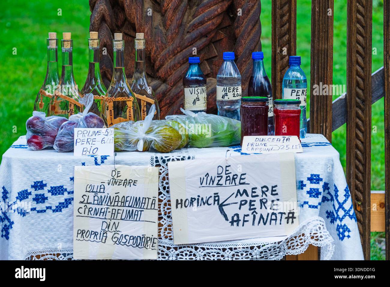 Romania, Maramures region, Breb, sale of local products Stock Photo