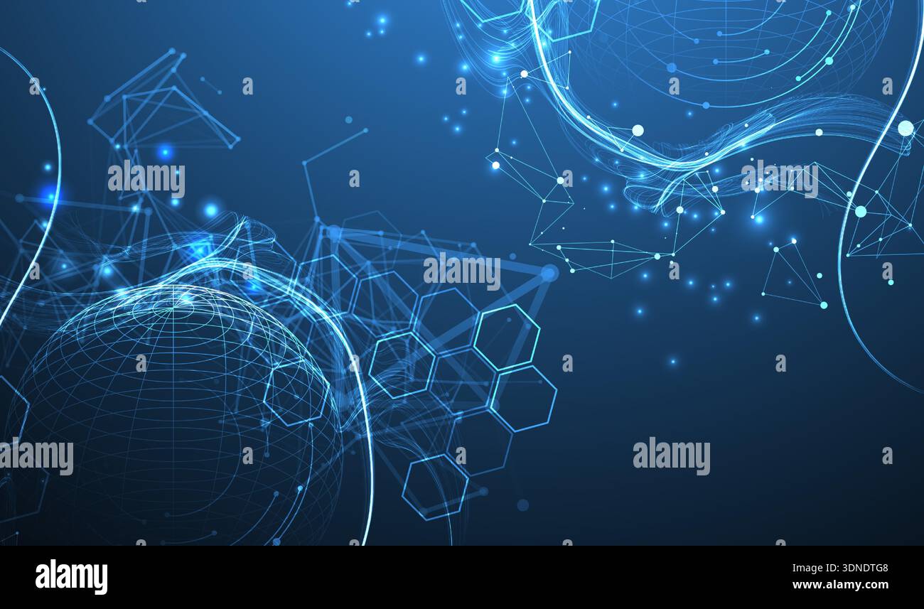 Abstract sphere background with plexus effect. 3D surface. Vector ...