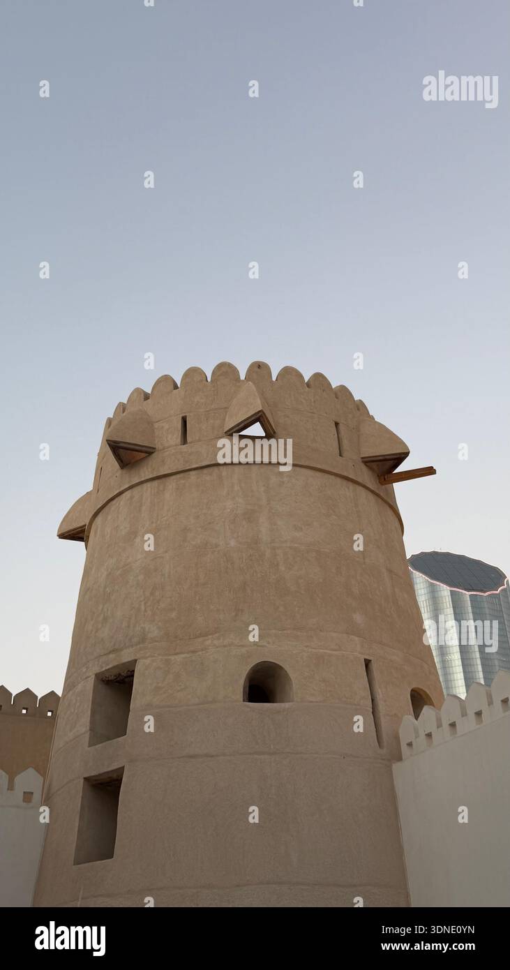 Qasr Al Hosen in Abu Dhabi is a Palace & fort around which Abu Dhabi was built, now a museum with cultural programmes & festivals Stock Photo