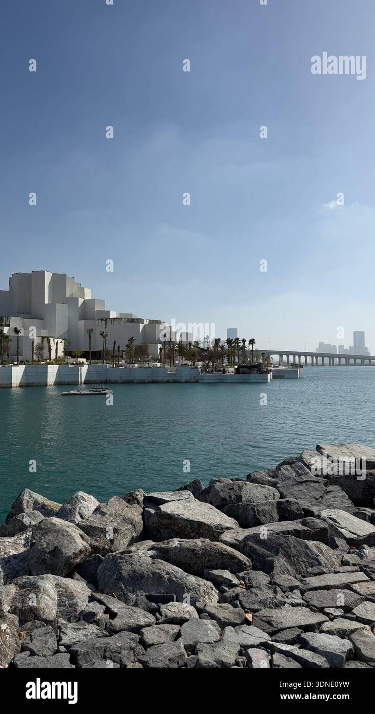 Natural History Museum Abu Dhabi Where time, nature, and science come together exploring the story of life on Earth from ancient origins to the future - Smartphone Captured Stock Image
