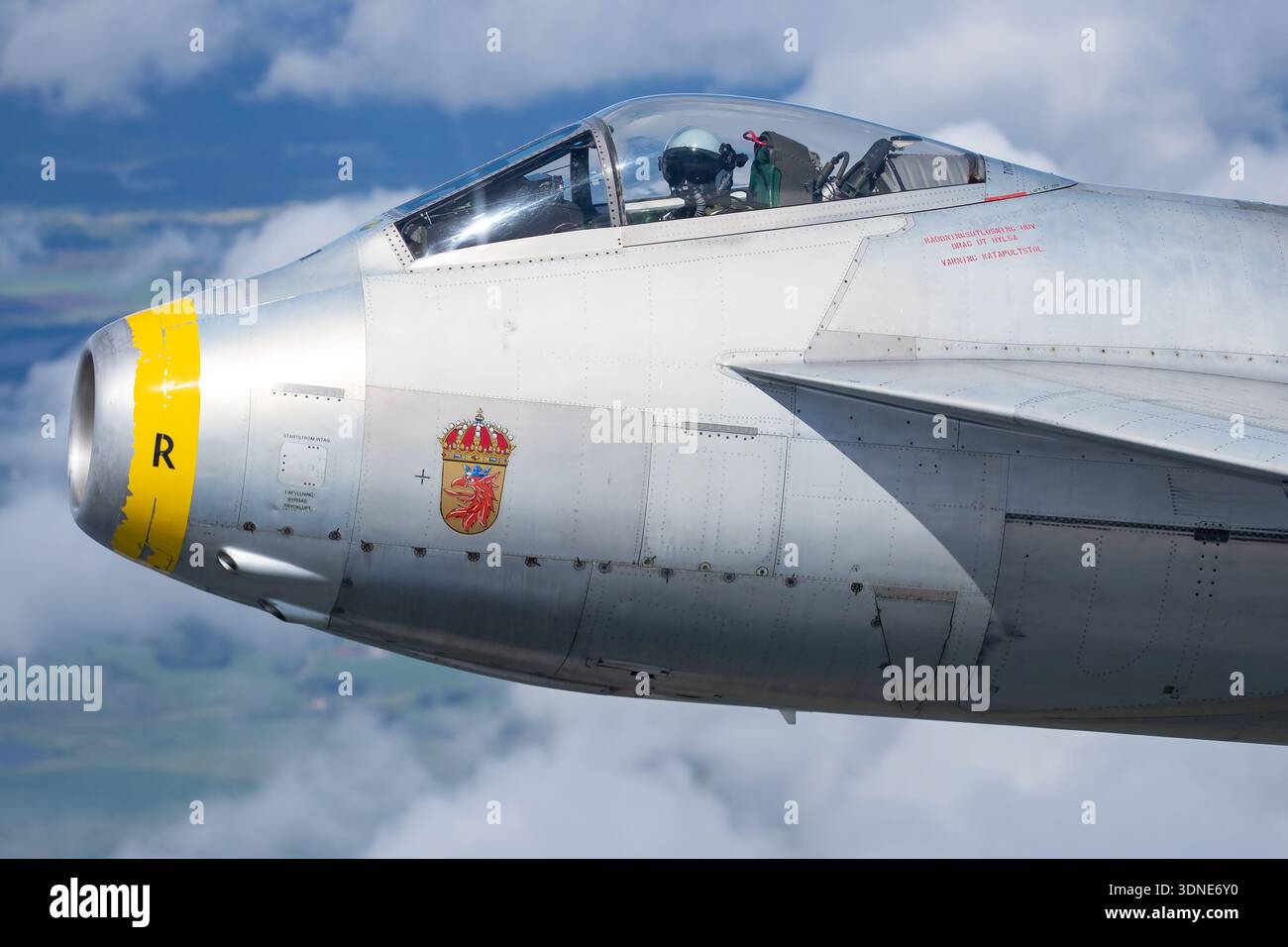 This air‑to‑air image of the Saab J29F Tunnan highlights the fighter’s ...