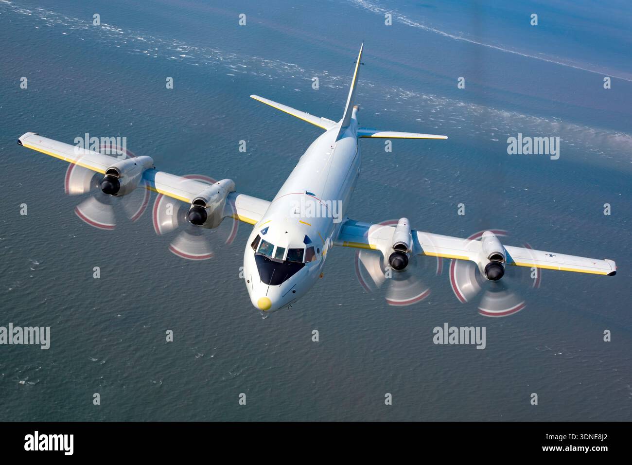 In this overhead air-to-air image, a German Navy Lockheed P-3C Orion ...
