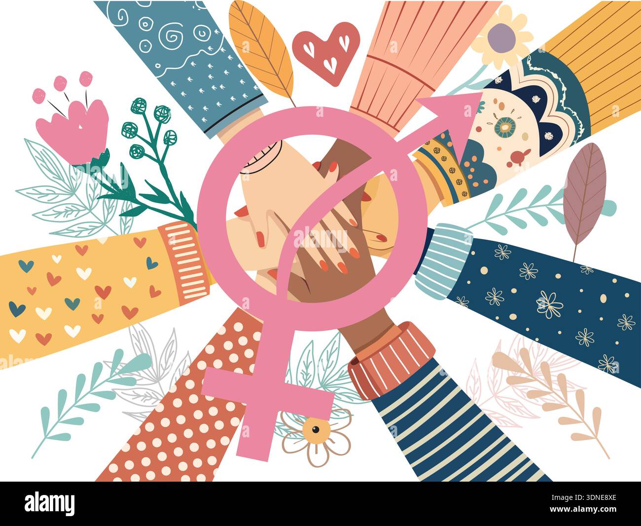 International Women’s Day Celebration Illustration Featuring Diverse ...