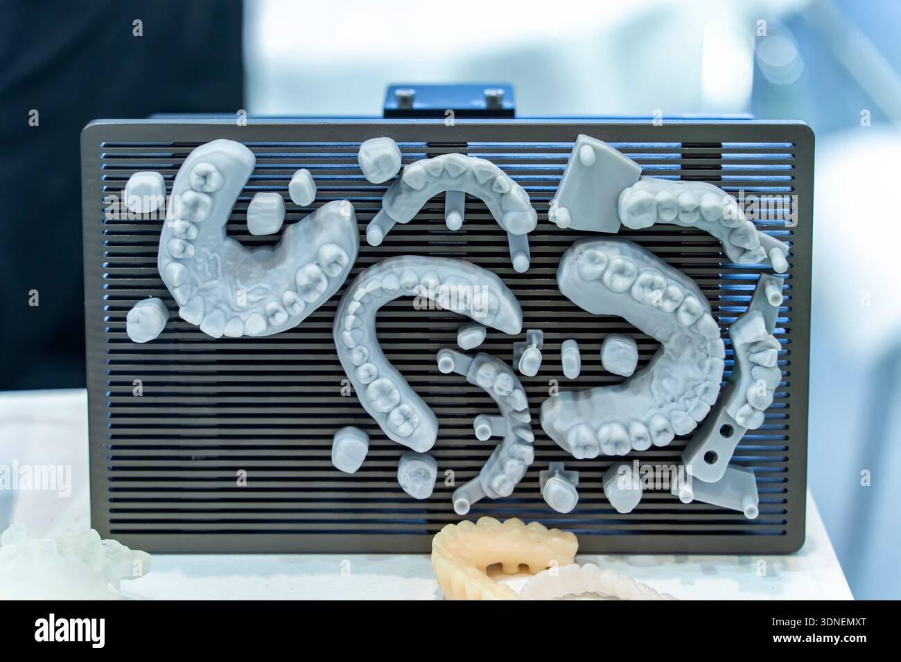 jaw of a man created on a 3d printer Stock Photo