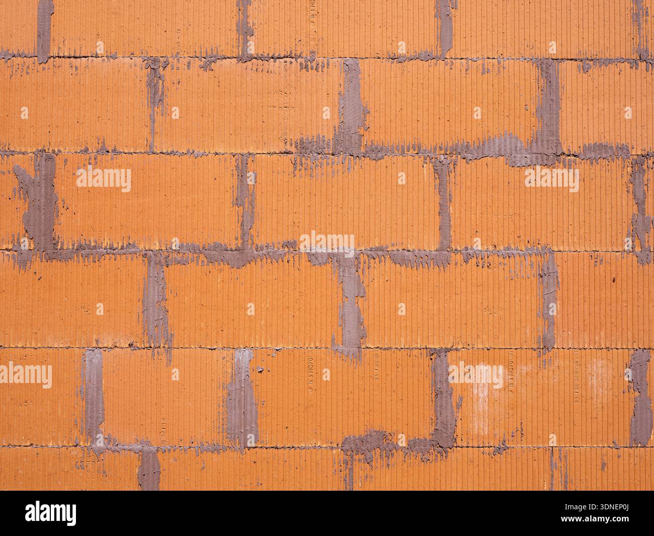 A cemented brick wall material Stock Photo