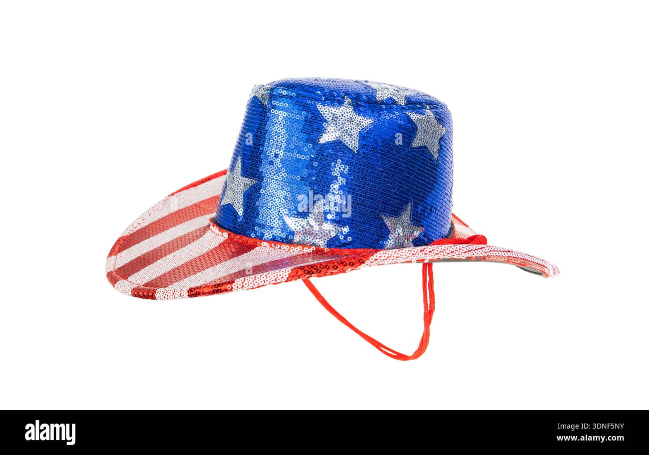 Patriotic American flag cowboy hat Stock Photo - Alamy