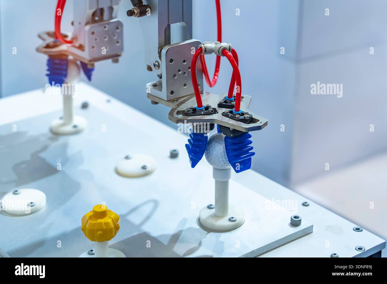 automtic robotic arm system in intellegence factory Stock Photo