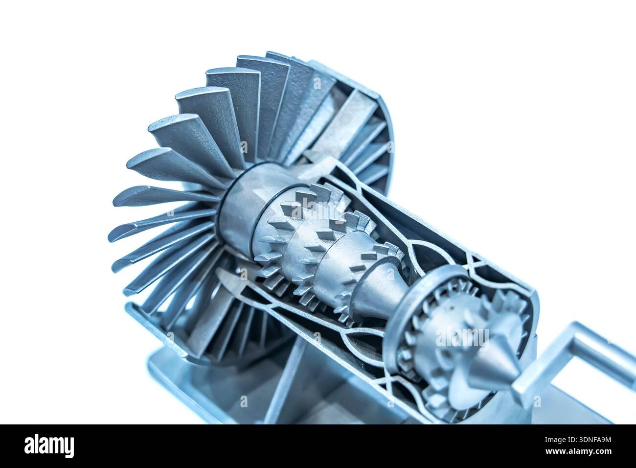 Printing 3D printer jet engine printed model metal Stock Photo