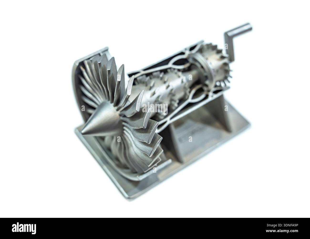 Printing 3D printer jet engine printed model metal Stock Photo