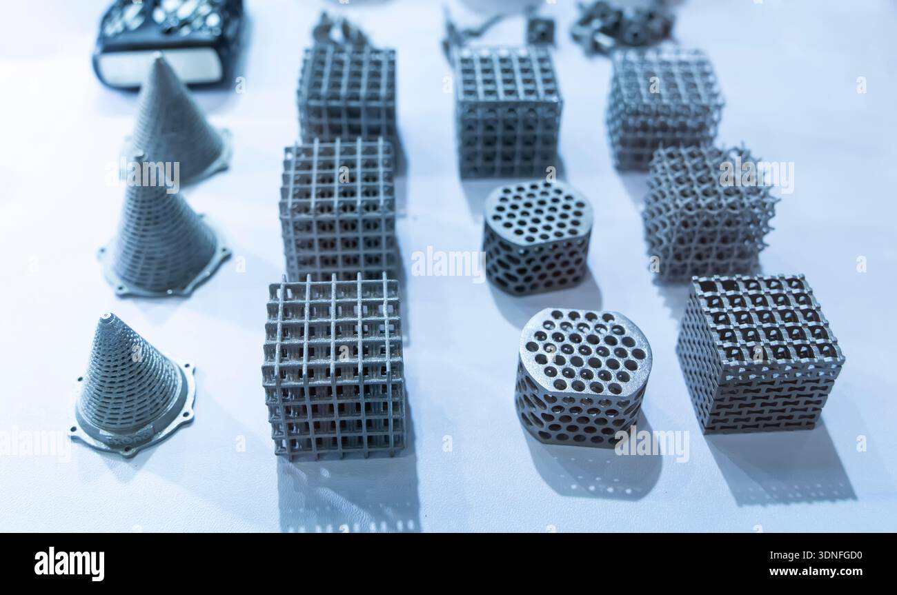 Object printed on metal 3d printer Stock Photo