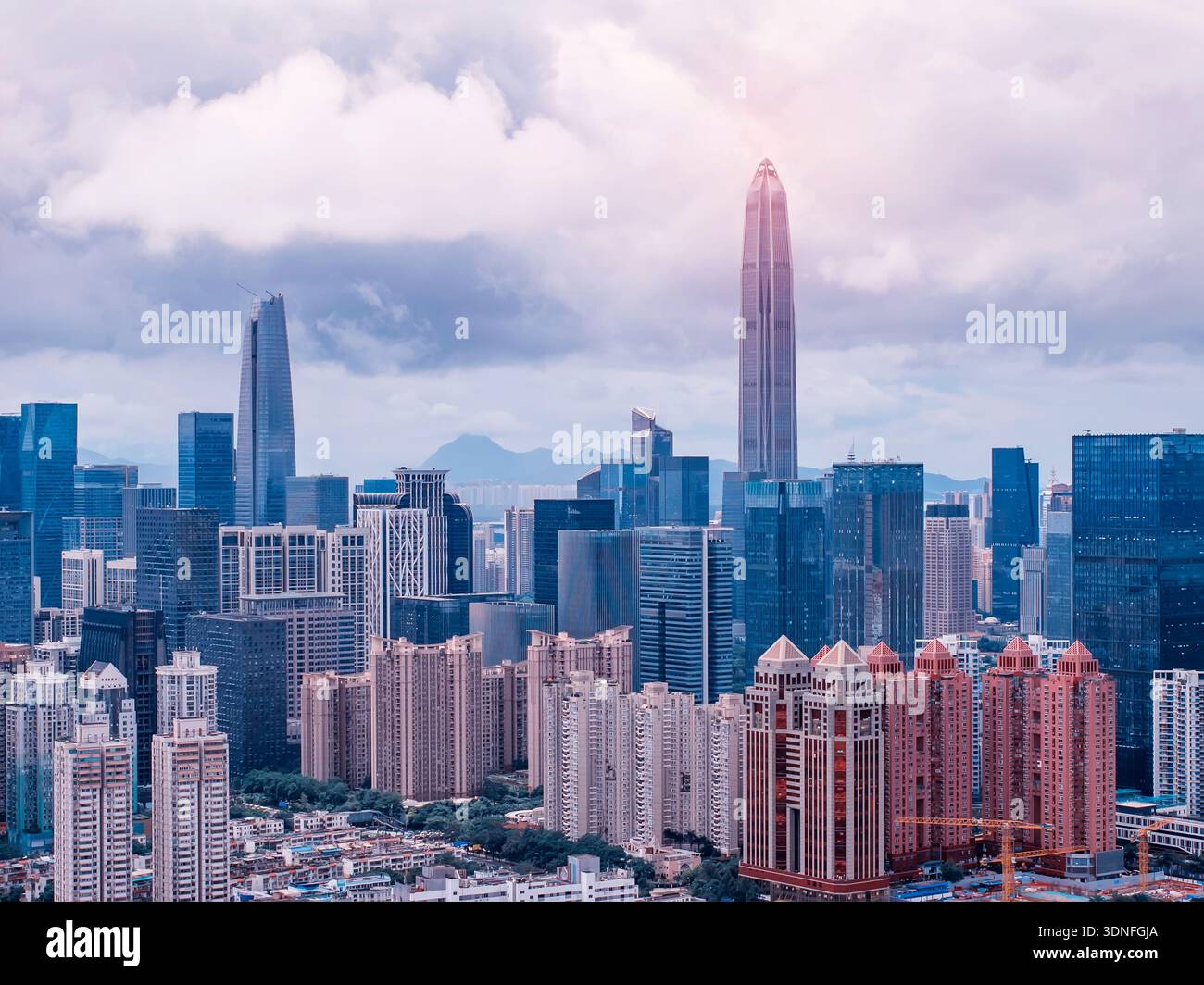 Aerial view of Skyline in Shenzhen city in China Stock Photo - Alamy