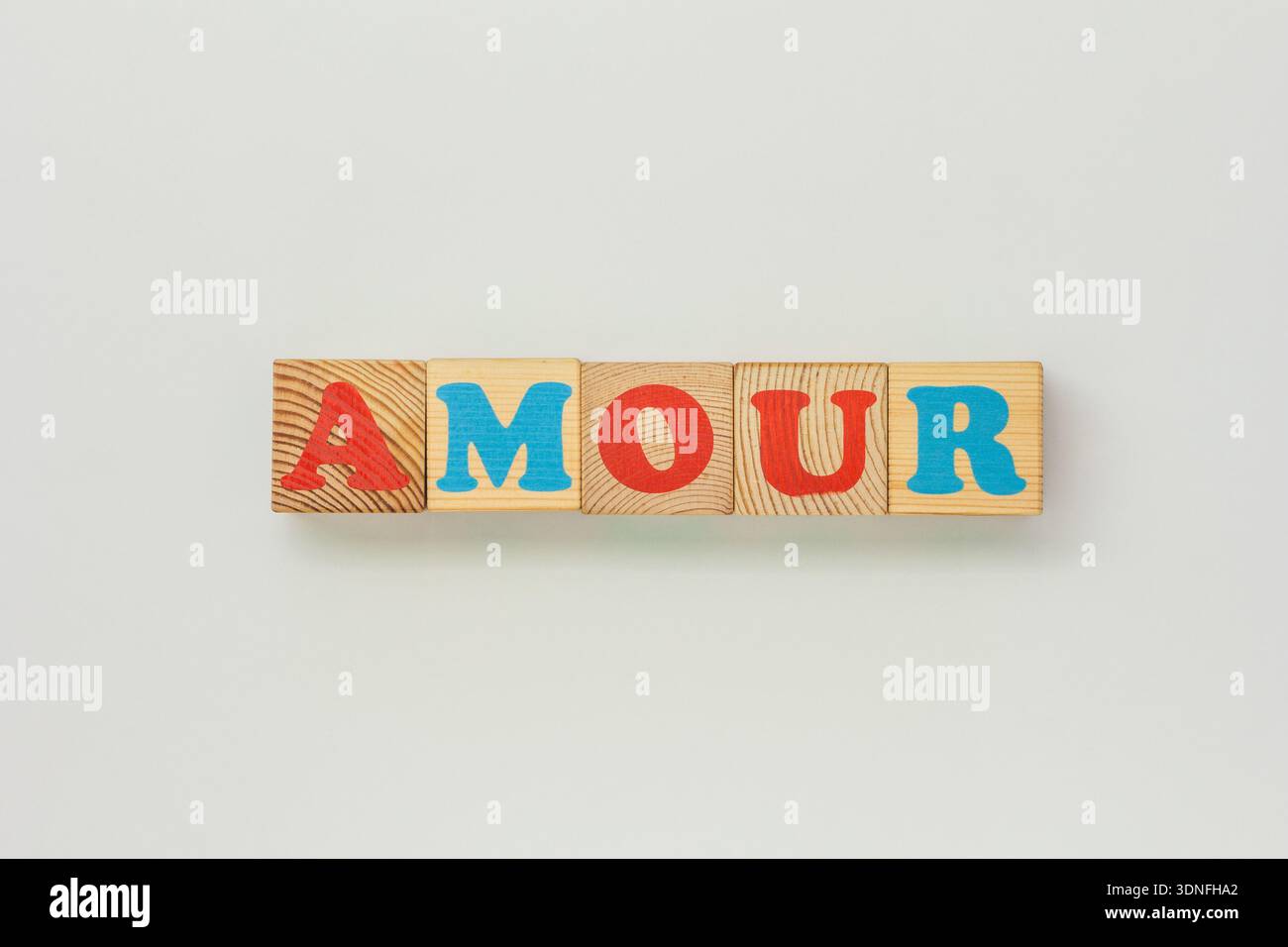 Amour is French for Love Stock Photo