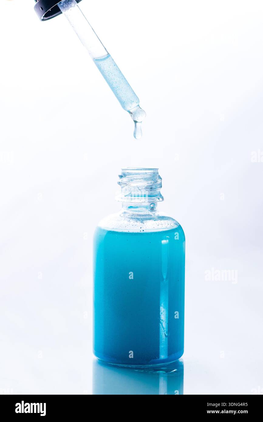Close up of Blue Copper Peptides GHK-Cu in Pipette. Beauty serum for anti aging beauty routine Stock Photo - Alamy Close up of Blue Copper Peptides GHK-Cu in Pipette. Beauty serum for anti aging beauty routine Stock Photo - Alamy