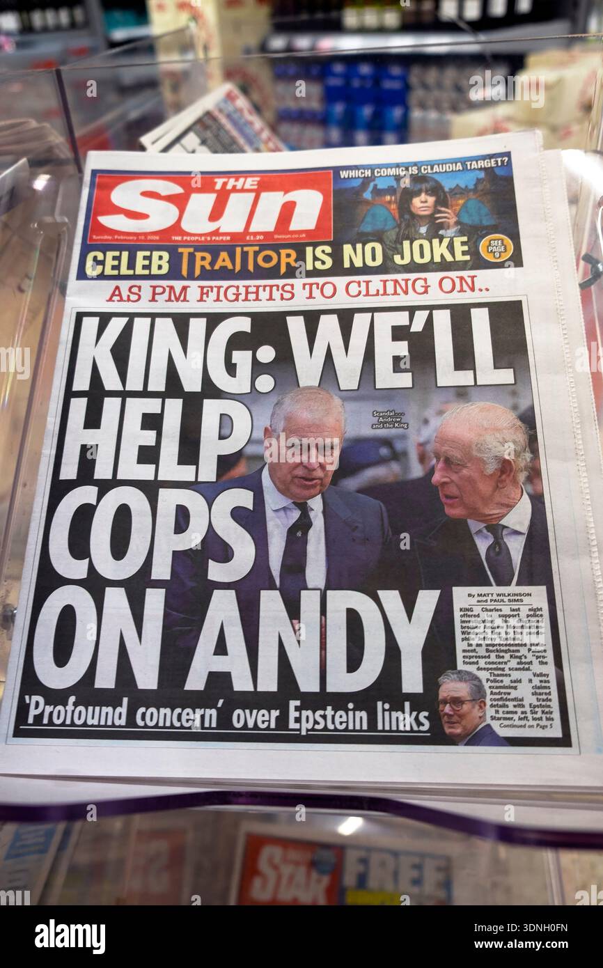The Sun newspaper headline front page King: We'll Help Cops on Andy ...