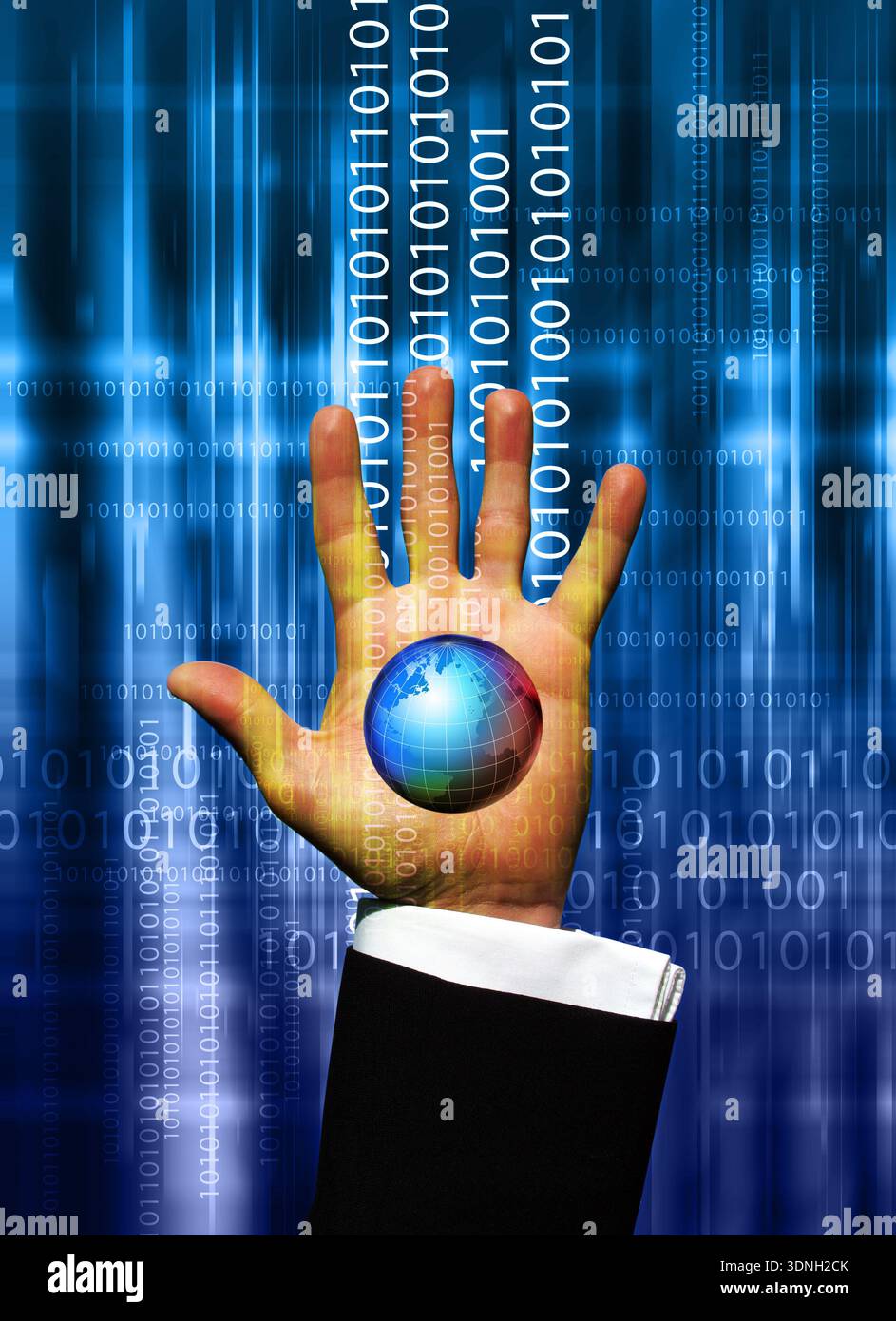World in hand Stock Photo