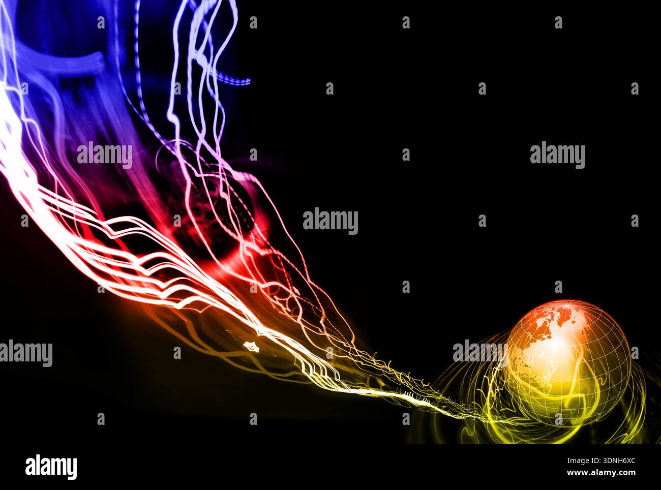 super highway globe illustration Stock Photo
