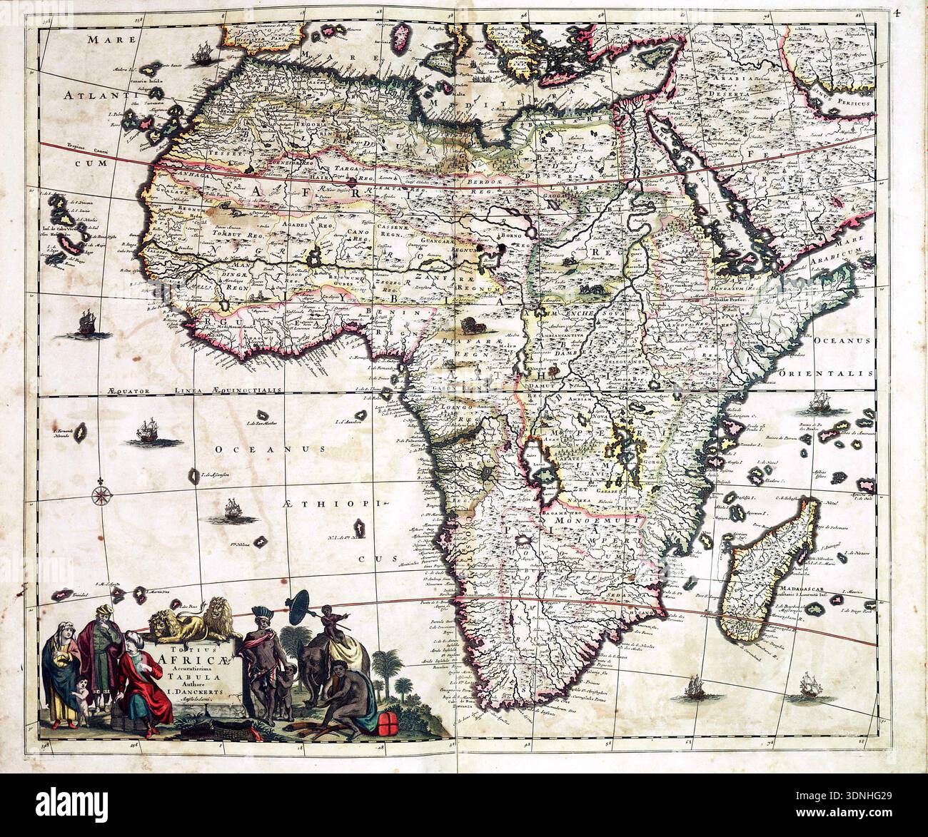 Undated Map 17th century map of Africa , A map bound in Justus Danckers' Atlas ...
