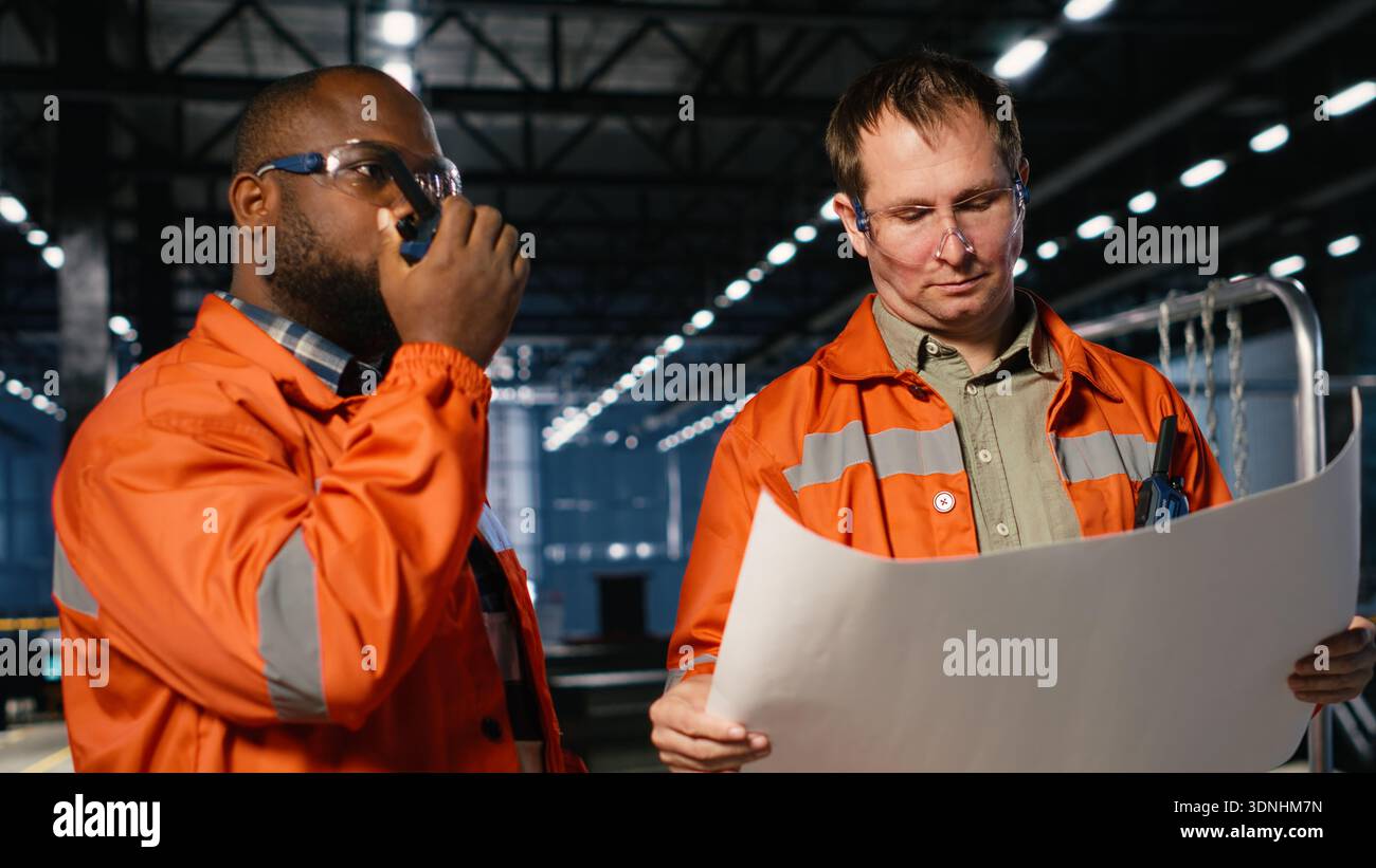 Heavy Workforce Industrial staff team overseeing fabrication hi-res stock photography ...