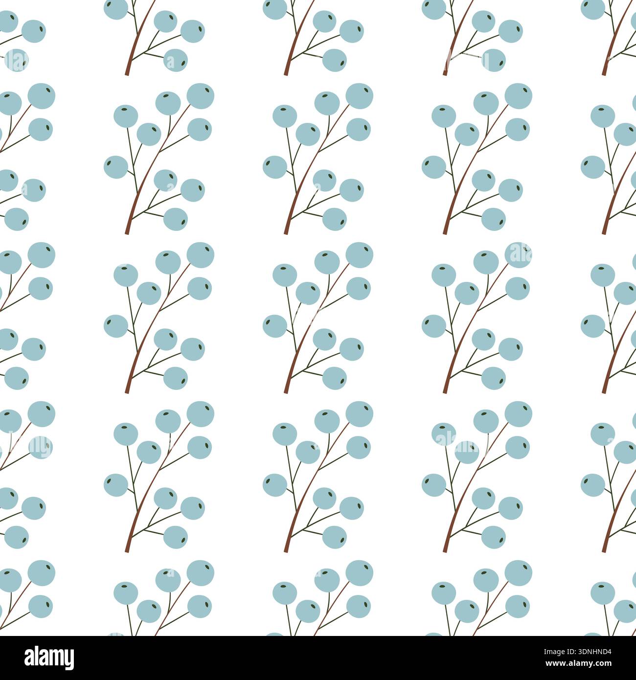 Cute seamless pattern. Winter berries. Wallpaper for your creativity. Print for design Stock Vector