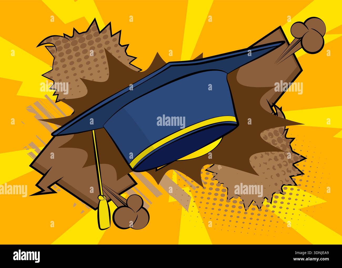 Cartoon graduation cap comic book hi-res stock photography and images ...