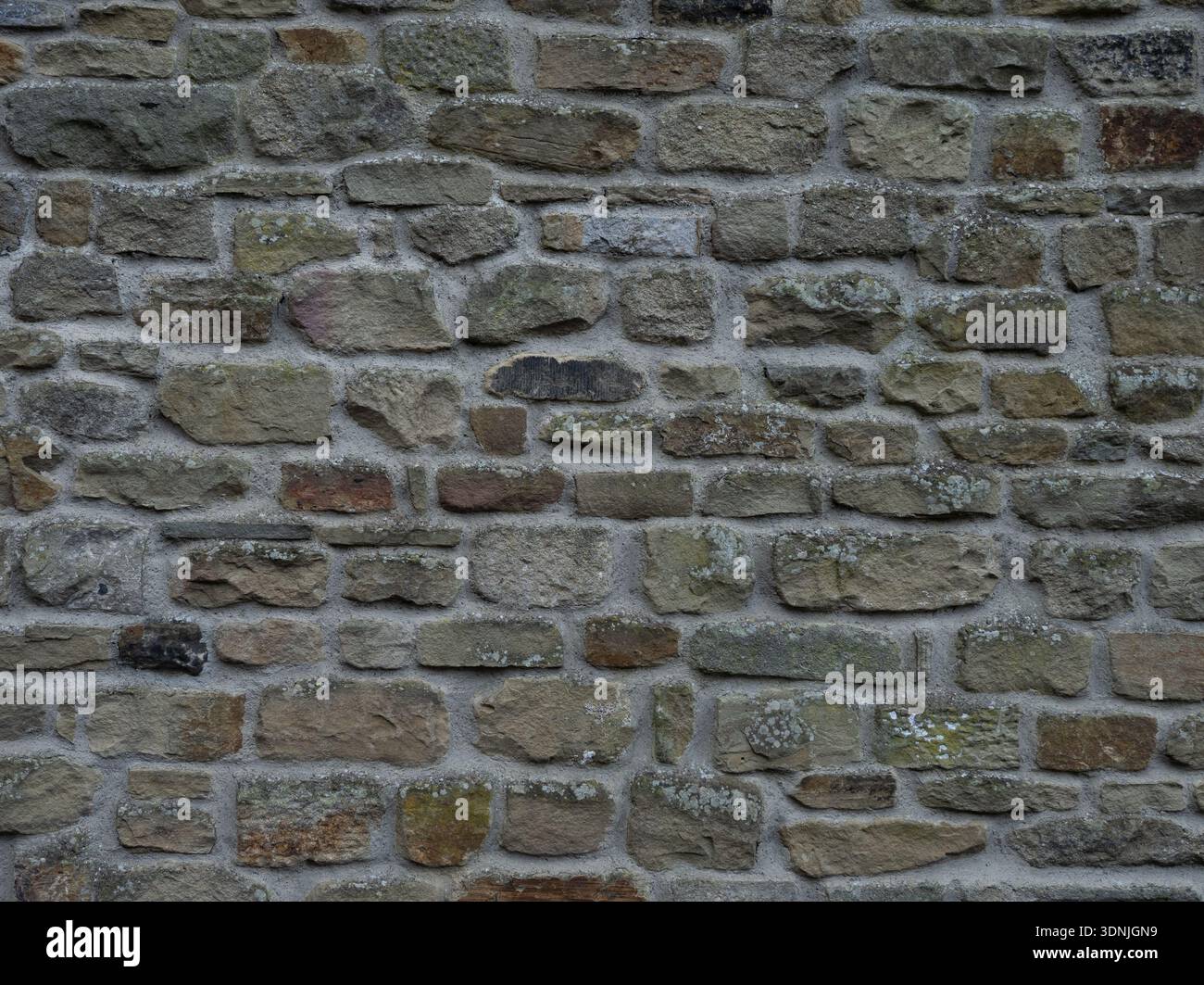 Rustic Weathered Dry Stone Wall Seamless Rock Texture Stock Photo