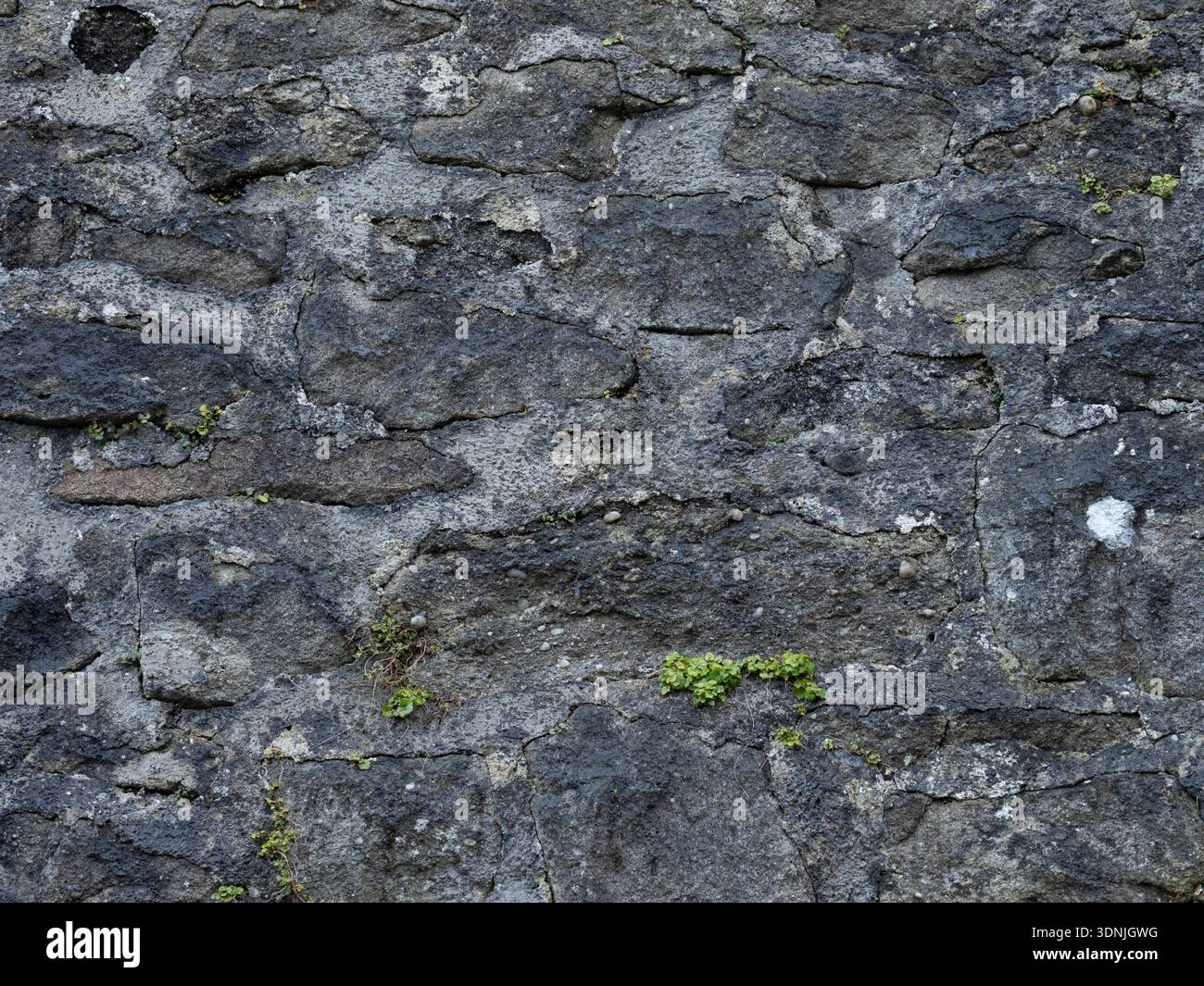 Moody Stone Facade Rough Texture Stock Photo