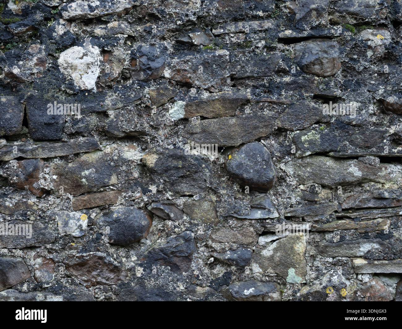 Moody Stone Facade Rough Texture Stock Photo