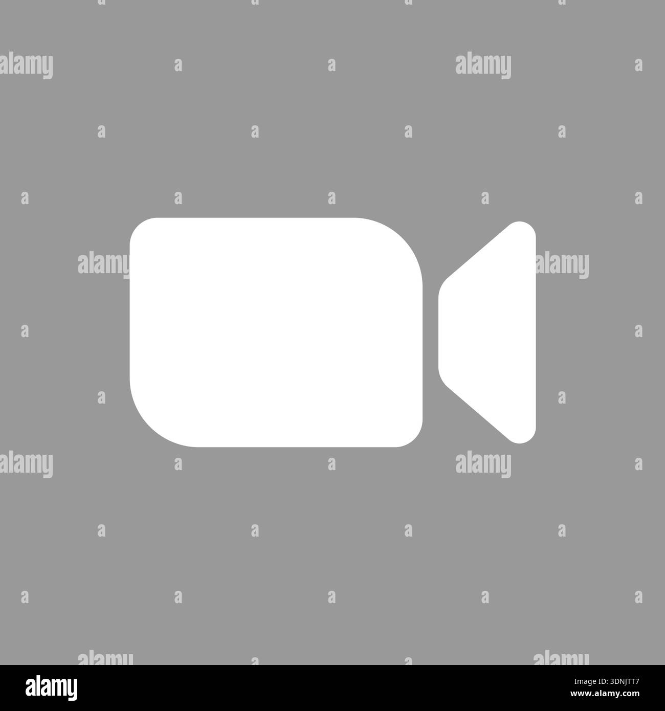 Zoom social media app icon. Black silhouete square with rounded corners ...