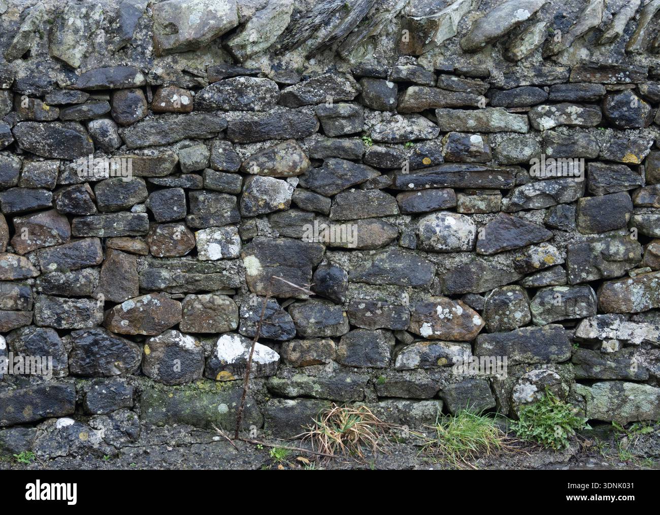 Weathered wall Background surface showing age texture Stock Photo