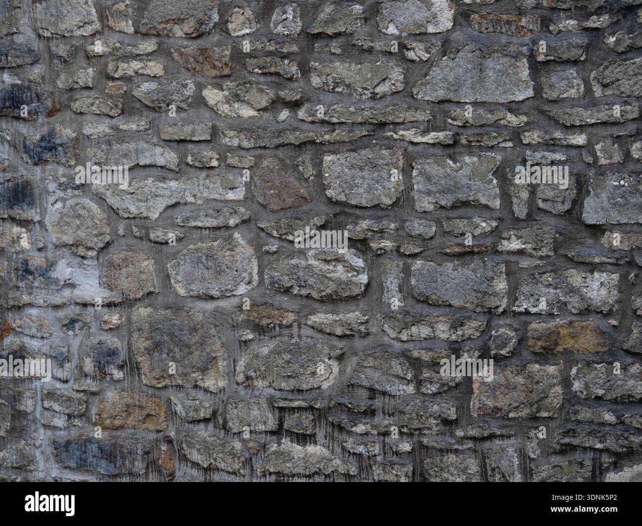 Moody Stone Facade Rough Texture Stock Photo