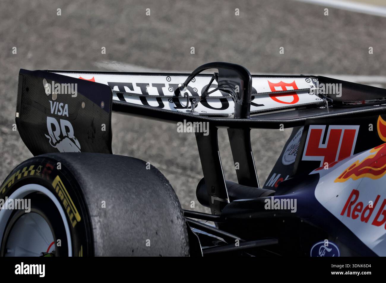 Vcarb Bahrain Testing Arvid Lindblad (GBR) Racing Bulls Formula One Team VCARB 03 - rear wing ...