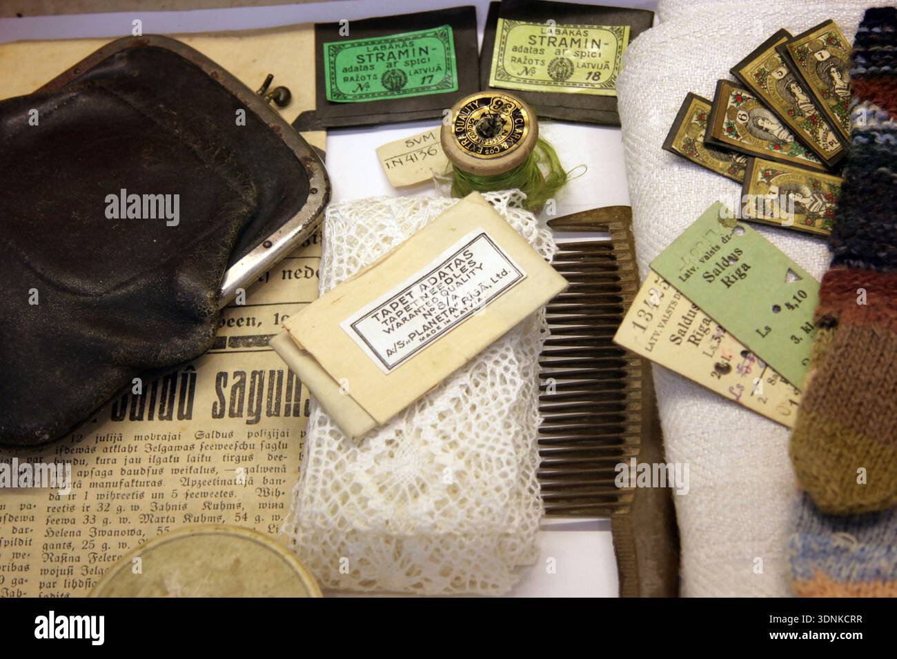 Collection of Vintage Personal Items and Everyday Objects Stock Photo ...