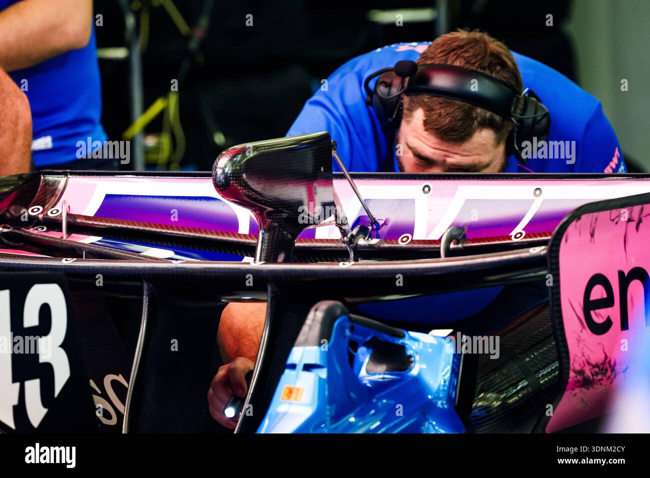 Alpine F1 Team A526, mechanical detail of rear wing during the Formula ...
