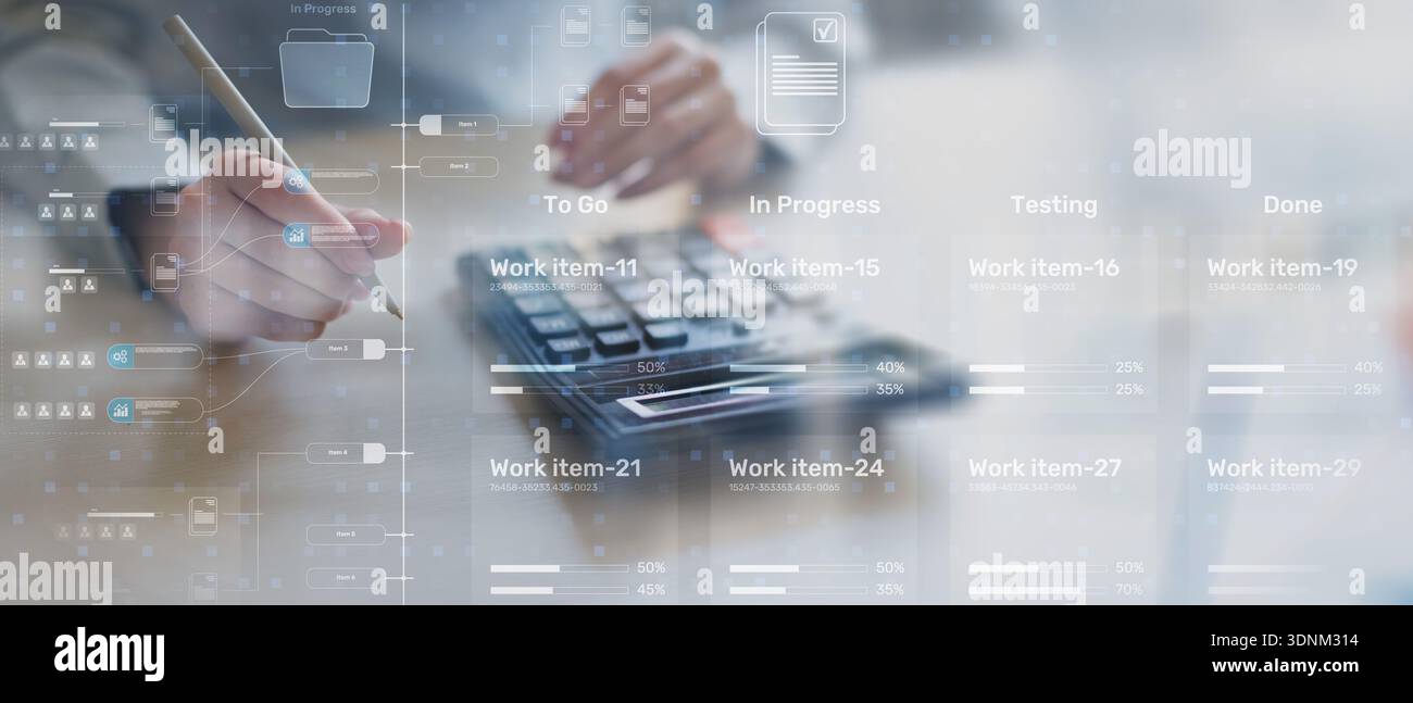 Project Management Workflow Visualization with Task Progress Tracking ...