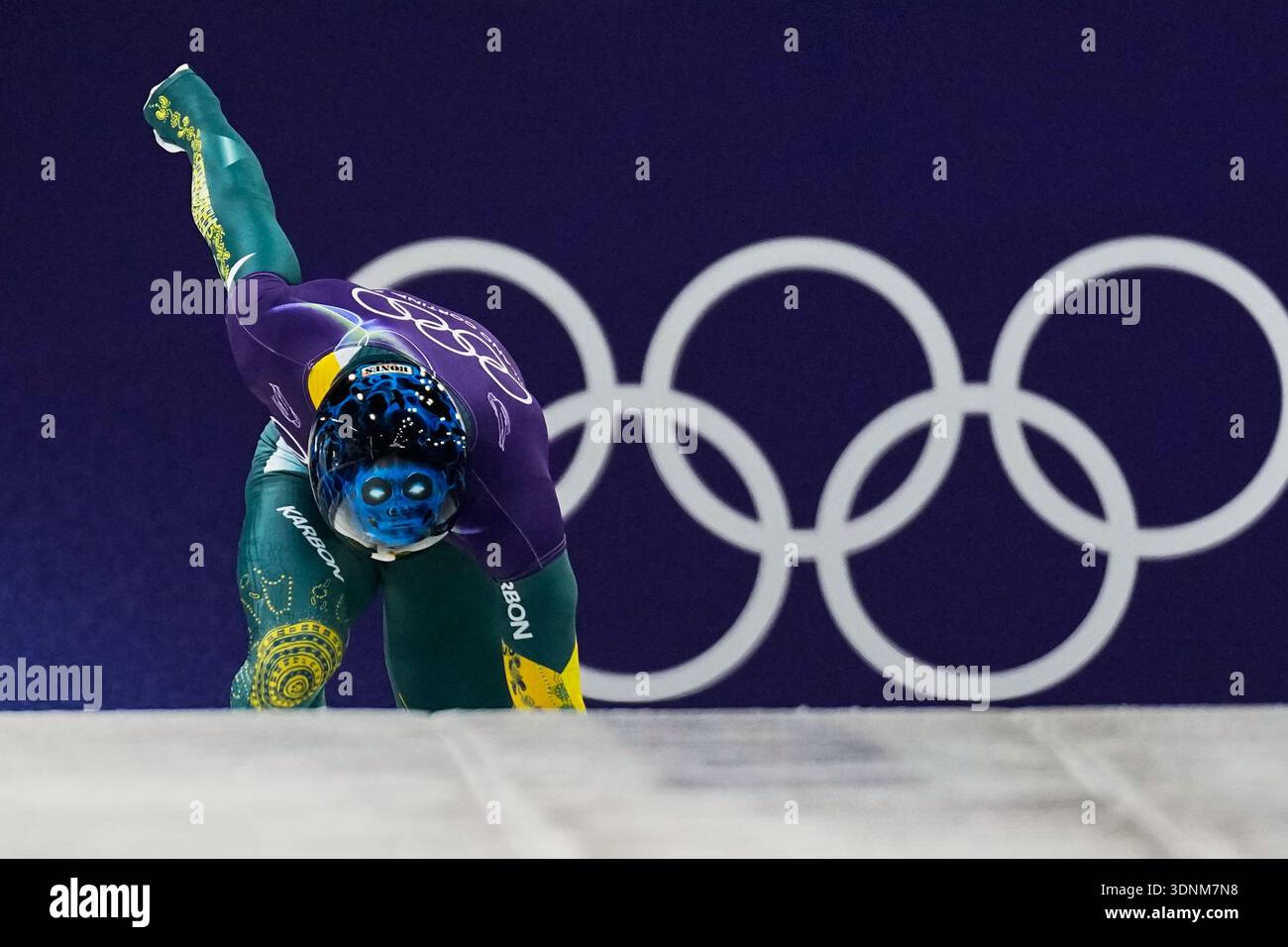 Australia's Nicholas Timmings starts for a men's skeleton training ...