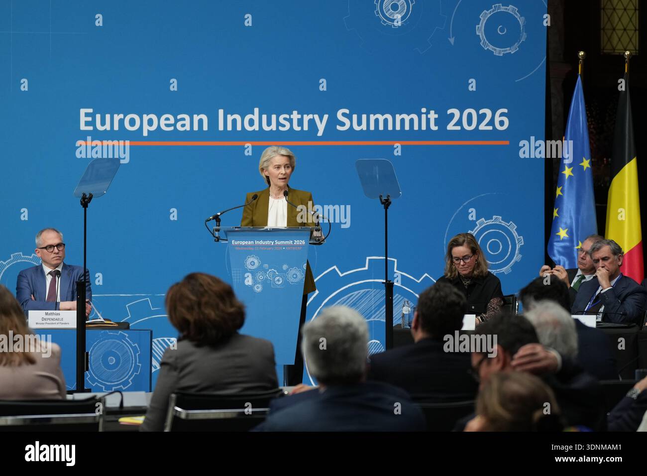 European Commission President Ursula von der Leyen speaks during the ...