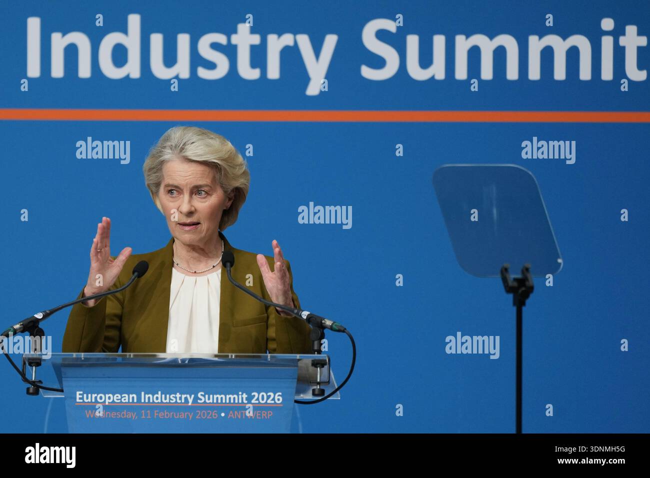 European Commission President Ursula von der Leyen speaks during the ...