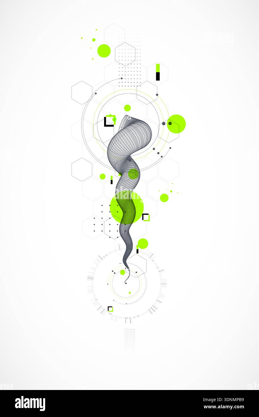 Abstract art wireframe background. Modern science or technology art elements.  Vector. Stock Vector
