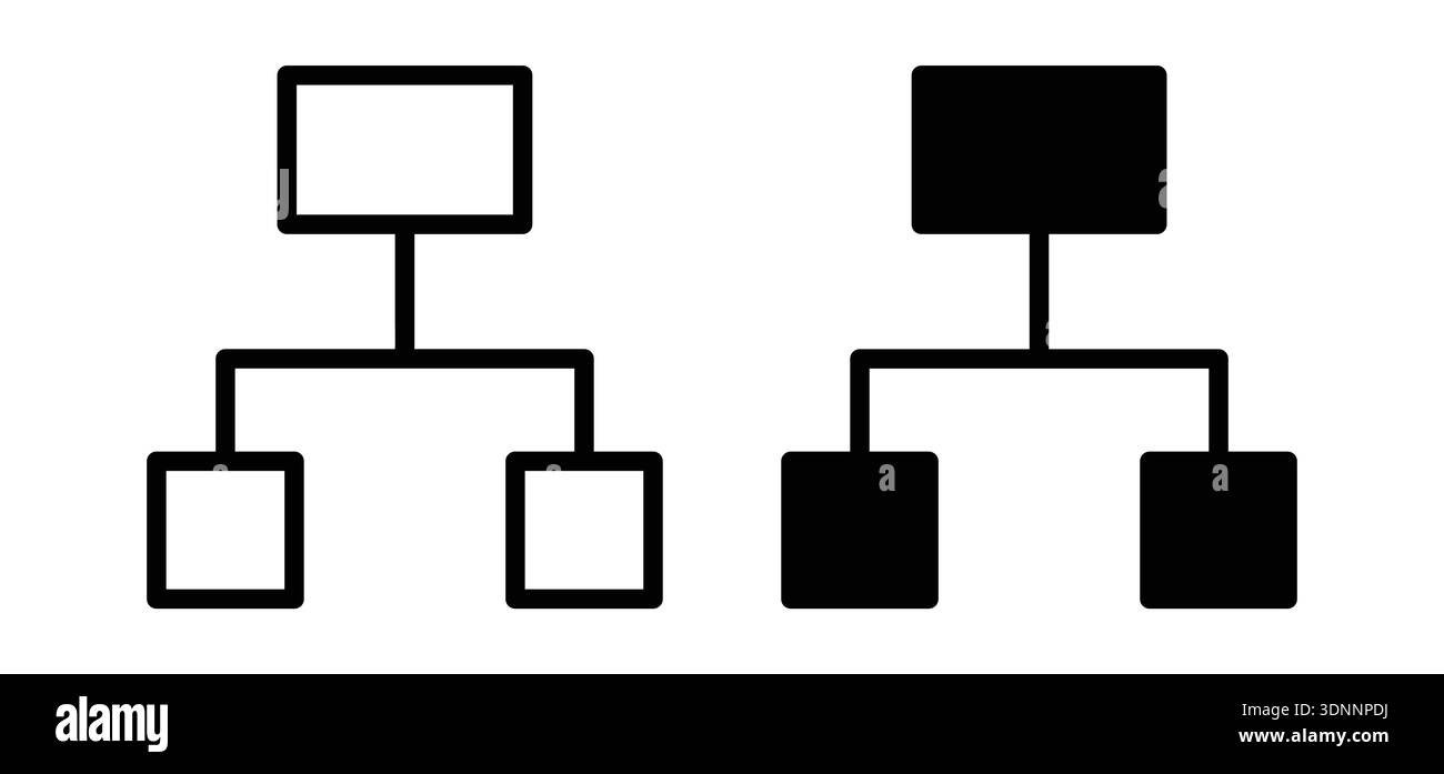 This image features simple structure diagram icons in black and white ...