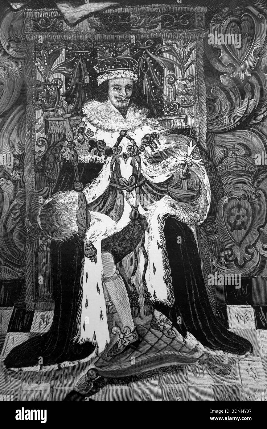 Portrait of King Charles I 1600-1649 Executed for High Treason after ...